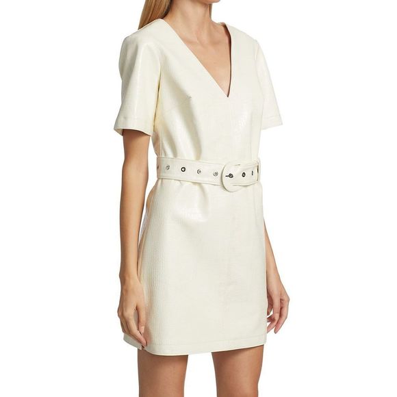 Cinq à Sept
Abytha Belted Faux Leather Minidress - Picture 3 of 9
